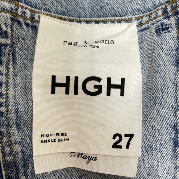 Rag & Bone Maya High Rise Ankle Slim in Belmar Women's Size 27 New With Tags - Picture 4 of 13